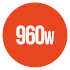 960W 최대 출력 및 10" 무선 서브우퍼